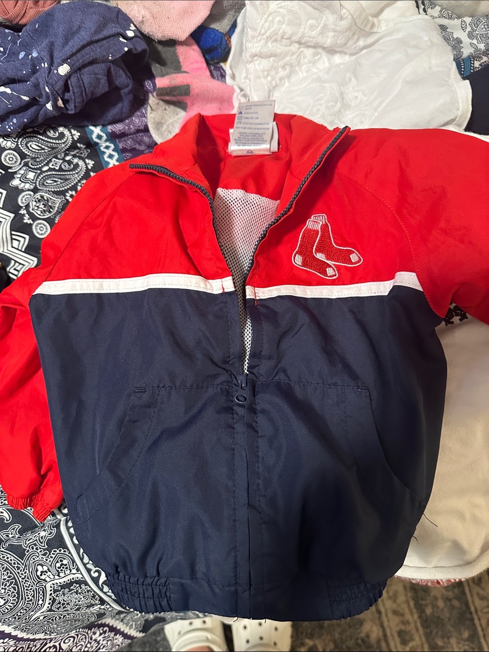 Boston Red Sox Kids Red & Navy Windbreaker Jacket